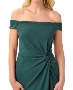 Adrianna Papell Women's Glitter Knot-Front Dress 6 Adrianna Papell Women's Glitter Knot-Front Dress -Sanctuary Shop 22801311 fpx