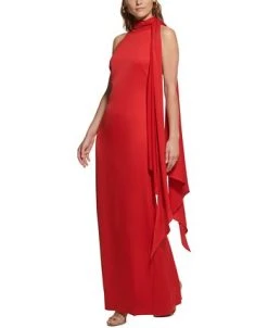Vince Camuto Women's Halter-Neck Satin Sleeveless Gown 7 Vince Camuto Women's Halter-Neck Satin Sleeveless Gown -Sanctuary Shop 22815209 fpx