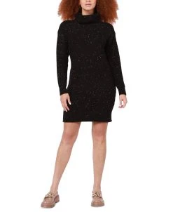 Black Tape Women's Turtleneck Back-Cutout Sweater Dress