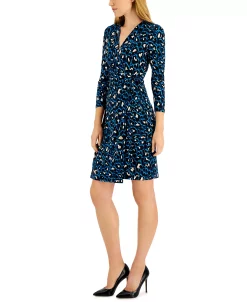 Anne Klein Nomad Printed Faux-Wrap Dress -Sanctuary Shop 22836910 fpx