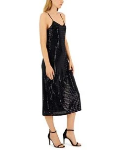 Anne Klein Women's Sequined Midi Slipdress -Sanctuary Shop 22836913 fpx