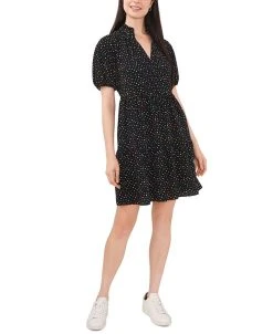CeCe Women's Short-Sleeve Baby Doll Tiered Dress