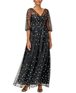 Adrianna Papell Women's Embellished Fit & Flare Gown