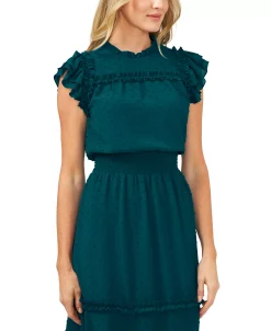 CeCe Ruffled Swiss Dot Midi Dress -Sanctuary Shop 22916237 fpx