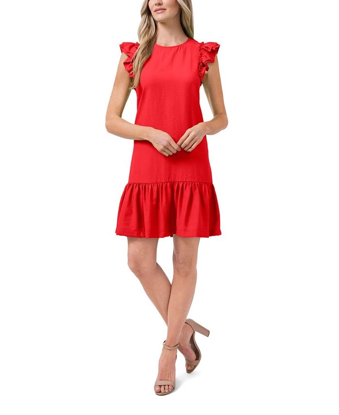 CeCe Ruffled Flutter-Sleeve Dress 1 CeCe Ruffled Flutter-Sleeve Dress