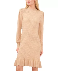 CeCe Women's Cable Knit Mock Neck Sweater Dress -Sanctuary Shop 22938533 fpx