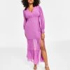 Bar III Women's V-Neck Slit Maxi Dress, Created For Macy's