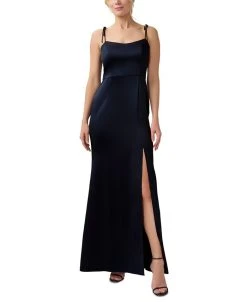Adrianna Papell Women's Spaghetti-Tie-Shoulder-Strap Gown