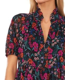 CeCe Women's Floral-Print Puff-Sleeve Babydoll Dress -Sanctuary Shop 22948231 fpx