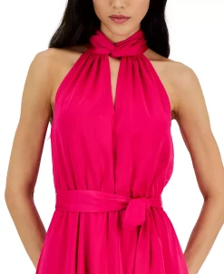 Anne Klein Women's Twist-Neck Sleeveless Midi Dress 9 Anne Klein Women's Twist-Neck Sleeveless Midi Dress -Sanctuary Shop 22979943 fpx