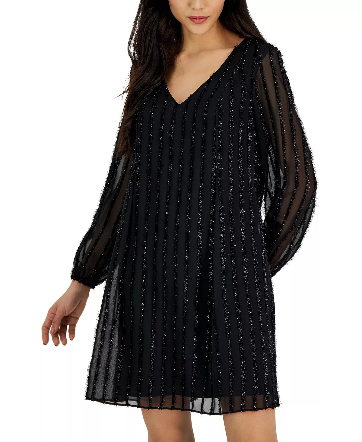 INC International Concepts Women's Long-Sleeve Shift Dress, Created For Macy's 4 INC International Concepts Women's Long-Sleeve Shift Dress, Created For Macy's - Image 4