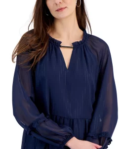 INC International Concepts Women's Metallic-Striped Chiffon Minidress, Created For Macy's 10 INC International Concepts Women's Metallic-Striped Chiffon Minidress, Created For Macy's -Sanctuary Shop 22981631 fpx