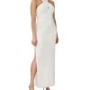Adrianna Papell Women's Halter-Neck Sleeveless Embellished Gown