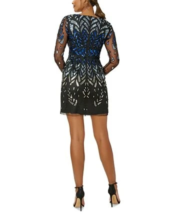 Adrianna Papell Women's Beaded V-Neck Sheath Dress 2 Adrianna Papell Women's Beaded V-Neck Sheath Dress - Image 2