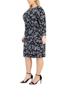 Kasper Plus Size Floral Faux-Wrap Pullover Dress 7 Kasper Plus Size Floral Faux-Wrap Pullover Dress -Sanctuary Shop 23046008 fpx