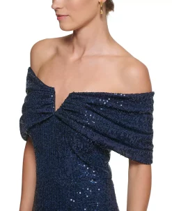 Vince Camuto Women's Off-The-Shoulder-Neckline Sequin Gown 8 Vince Camuto Women's Off-The-Shoulder-Neckline Sequin Gown -Sanctuary Shop 23047982 fpx