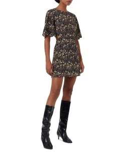 French Connection Women's Hallie Verona Floral-Print Cutout Mini Dress