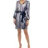 Sam Edelman Women's Sequined Striped Tie-Belt Sheath Dress