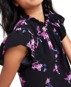 CeCe Floral-Print Ruffled Shift Dress -Sanctuary Shop 23149455 fpx