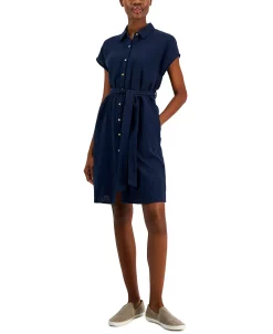 Style & Co Women's Cotton Crinkle Gauze Shirtdress, Created For Macy's -Sanctuary Shop 23159078 fpx