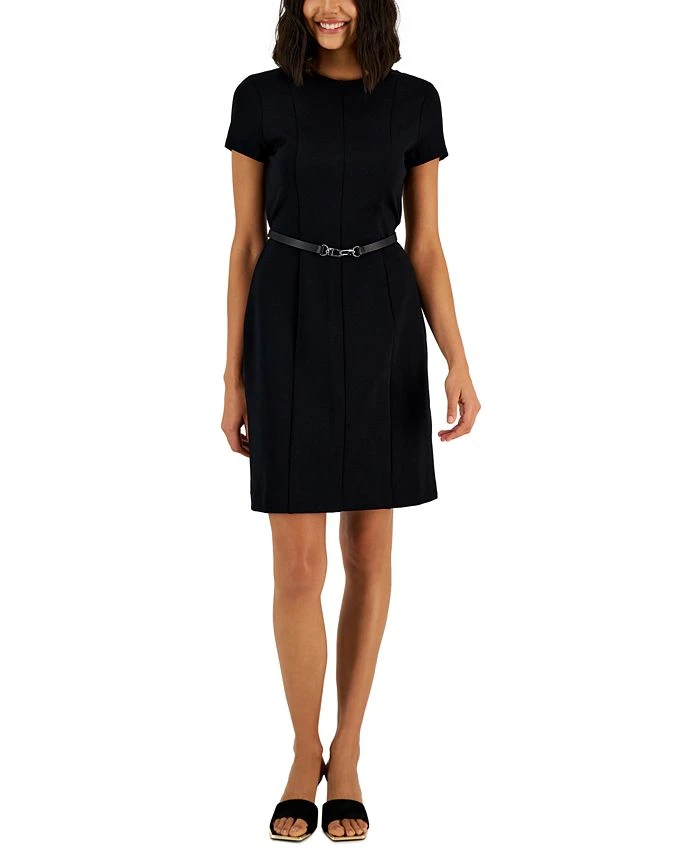 Alfani Women's Short-Sleeve Belted Dress, Created For Macy's 1 Alfani Women's Short-Sleeve Belted Dress, Created For Macy's