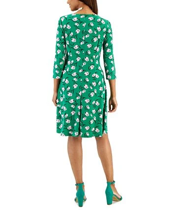 Kasper Women's Maura Printed Surplice-Neck Dress 2 Kasper Women's Maura Printed Surplice-Neck Dress - Image 2