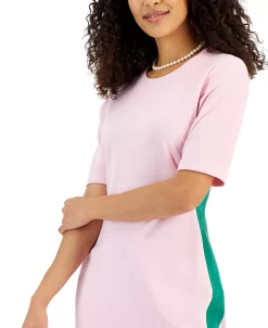 Kasper Women's Ellen Crewneck Side-Stripe Shift Dress -Sanctuary Shop 23289603 fpx