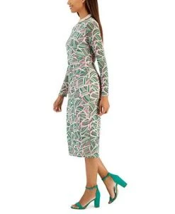Kasper Women's Side-Pleated Printed Midi Dress 7 Kasper Women's Side-Pleated Printed Midi Dress -Sanctuary Shop 23289605 fpx