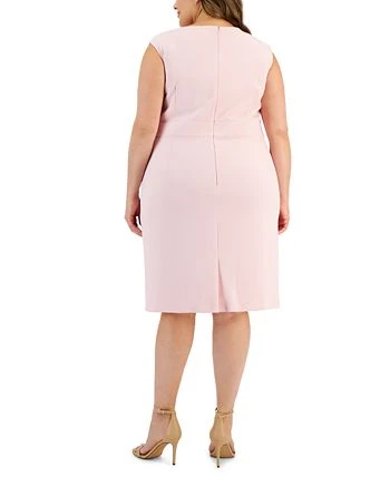 Kasper Plus Size Cap Sleeve Princess Seam Dress 2 Kasper Plus Size Cap Sleeve Princess Seam Dress - Image 2