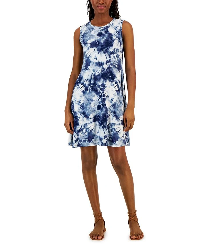 Style & Co Women's Printed Sleeveless Flip-Flop Dress, Created For Macy's 1 Style & Co Women's Printed Sleeveless Flip-Flop Dress, Created For Macy's