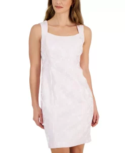Kasper Women's Jacquard Square-Neck Sleeveless Sheath Dress 10 Kasper Women's Jacquard Square-Neck Sleeveless Sheath Dress -Sanctuary Shop 23315144 fpx