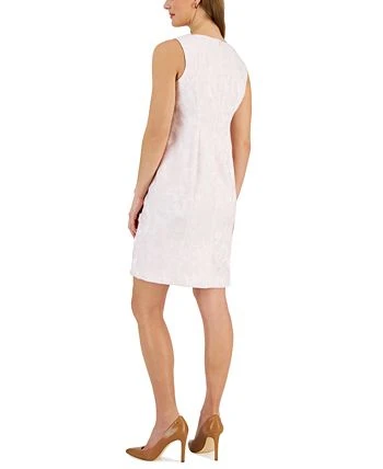 Kasper Women's Jacquard Square-Neck Sleeveless Sheath Dress 2 Kasper Women's Jacquard Square-Neck Sleeveless Sheath Dress - Image 2