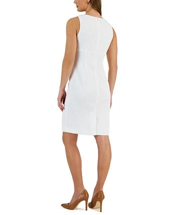 Kasper Women's Jacquard Empire-Waist Sleeveless Dress 2 Kasper Women's Jacquard Empire-Waist Sleeveless Dress - Image 2