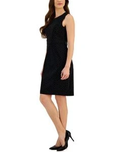 Kasper Crepe Dot Print Sheath Dress -Sanctuary Shop 23315285 fpx