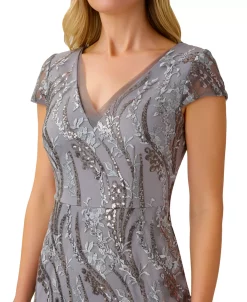 Adrianna Papell Women's Sequined Embroidered Gown -Sanctuary Shop 23334991 fpx