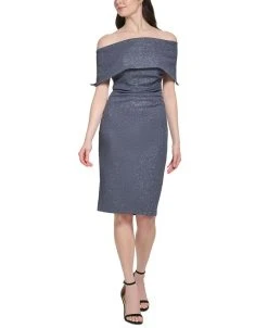 Sanctuary Shop 9 Vince Camuto Women's Off-The-Shoulder Collared Dress