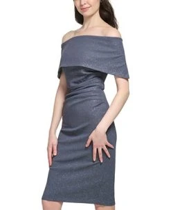 Vince Camuto Women's Off-The-Shoulder Collared Dress -Sanctuary Shop 23337175 fpx