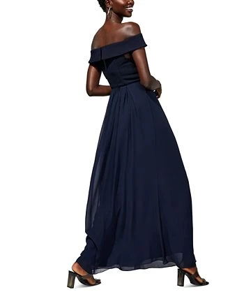 Adrianna Papell Off-The-Shoulder Chiffon Gown 2 Adrianna Papell Off-The-Shoulder Chiffon Gown - Image 2