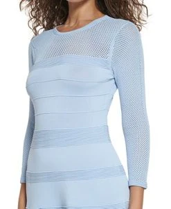 Vince Camuto Women's Pointelle-Trimmed Knit Dress -Sanctuary Shop 23360802 fpx