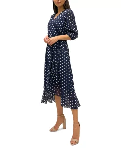 Sam Edelman Women's Polka-Dot Faux-Wrap Dress -Sanctuary Shop 23379065 fpx