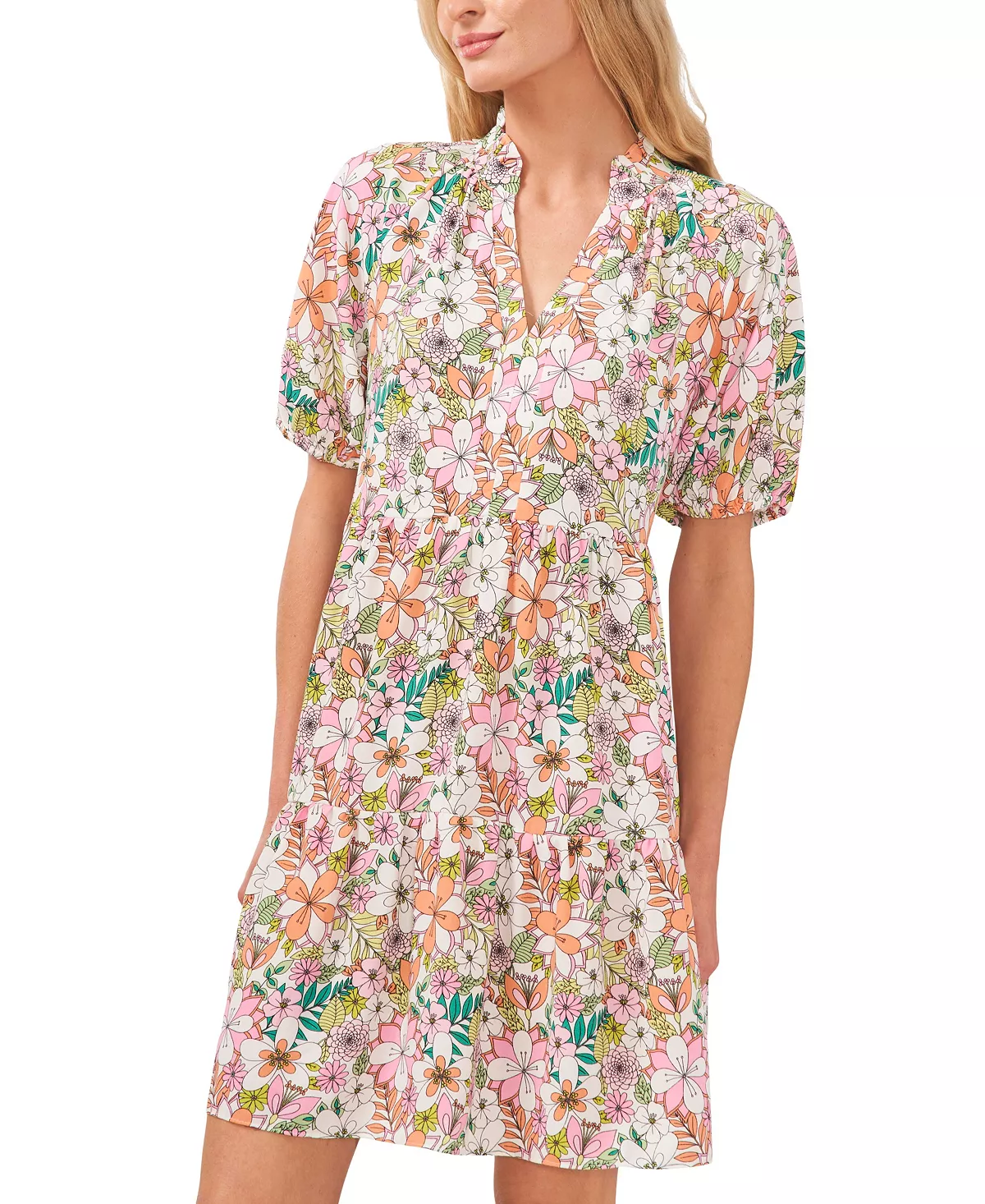 CeCe Women's Floral Baby Doll Dress 3 CeCe Women's Floral Baby Doll Dress - Image 3