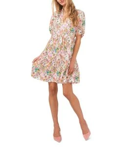 CeCe Women's Floral Baby Doll Dress