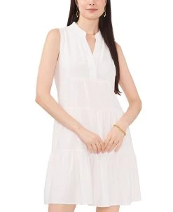 Vince Camuto Women's Tiered Sleeveless Split-Neck Dress