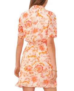 Vince Camuto Women's Printed Spread-Collar Wrap Dress -Sanctuary Shop 23441146 fpx