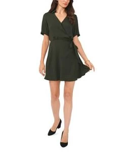 Vince Camuto Women's Collared V-neck Short Sleeve Wrap Dress -Sanctuary Shop 23446200 fpx