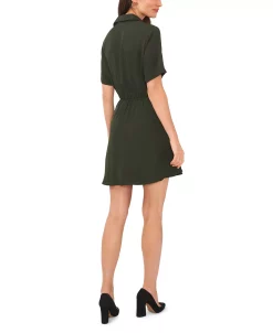 Vince Camuto Women's Collared V-neck Short Sleeve Wrap Dress -Sanctuary Shop 23446201 fpx