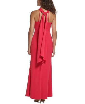 Vince Camuto Women's Embellished Scarf Halter Gown 2 Vince Camuto Women's Embellished Scarf Halter Gown - Image 2