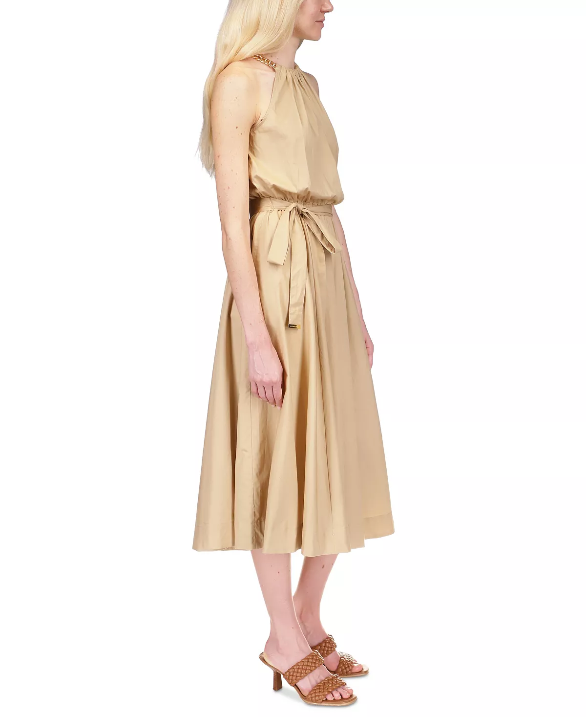 Michael Kors Women's Cotton Chain Halter Dress 4 Michael Kors Women's Cotton Chain Halter Dress - Image 4