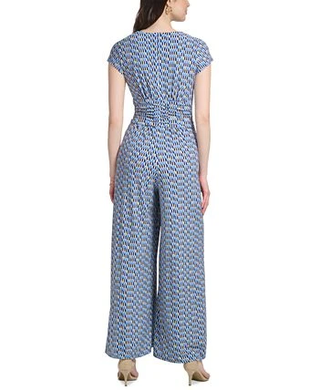 Vince Camuto Women's Printed Twist-Front Cap-Sleeve Jumpsuit 2 Vince Camuto Women's Printed Twist-Front Cap-Sleeve Jumpsuit - Image 2