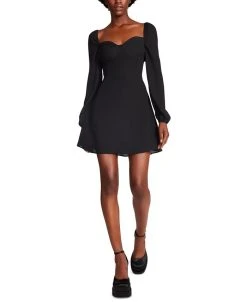 Steve Madden Women's Nicole Smocked-Back Bustier Mini Dress